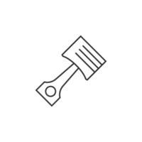 Piston icon in thin outline style vector