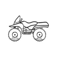 Hand drawn sketch icon all terrain vehicle vector