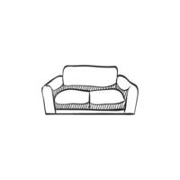 Hand drawn sketch icon couch vector