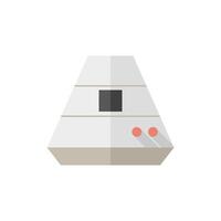 Space capsule icon in flat color style. Astronaut, space craft vector