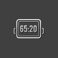 Score board icon in metallic grey color style. Basketball game playing vector
