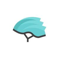 Bicycle helmet icon in flat color style. Sport cycling protection safety head vector