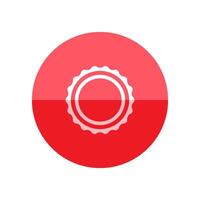 caliente articulo etiqueta icono en plano color circulo estilo. compras descuento reembolso comercial márketing rebaja vector