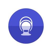 Painting can icon in flat color circle style. vector