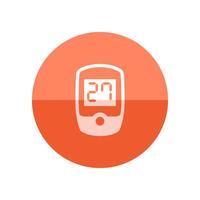 Cycle computer icon in flat color circle style. Bicycle tool monitoring speed rate average vector