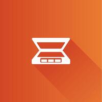 Scanner icon in flat style color vector