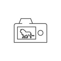 Camera icon in thin outline style vector