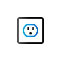 Electrical outlet icon in duo tone color. Electronic connect plug vector