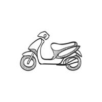 Hand drawn sketch icon motorcycle vector