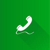 Wireless phone flat color icon long shadow vector illustration