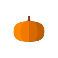 Pumpkin icon in flat color style. Halloween autumn celebration vector