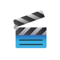 Cinema film icon in color. Symbol records start vector