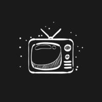 Television doodle sketch illustration vector