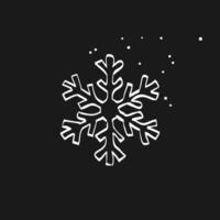 Snowflake doodle sketch illustration vector