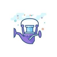 Fishing reel icon flat color style vector illustration