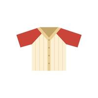 Baseball jersey icon in flat color style. Sport championship uniform team wear vector