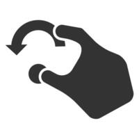 Black and white icon gesture vector