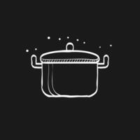 Cooking pan doodle sketch illustration vector