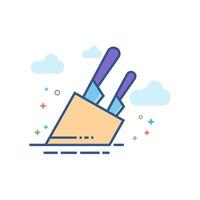 Knife holder icon flat color style vector illustration