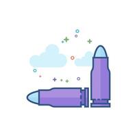 Bullets icon flat color style vector illustration