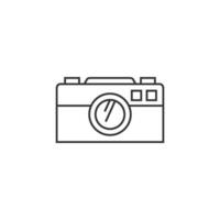 Range finder camera icon in thin outline style vector