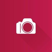 Camera repair flat color icon long shadow vector illustration