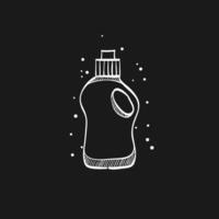 detergente botella garabatear bosquejo ilustración vector