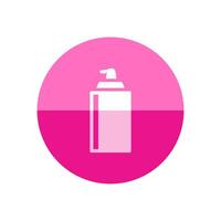 Liquid spray icon in flat color circle style. Paint disinfectant lubricant degrease water vector