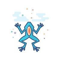 Lab frog icon flat color style vector illustration