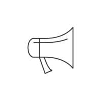 Megaphone icon in thin outline style vector