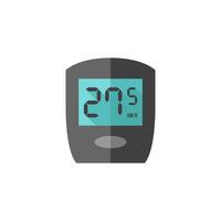 Cycle computer icon in flat color style. Bicycle tool monitoring speed rate average vector