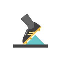 Starting block icon in flat color style. Sport sprint running get set ready go vector