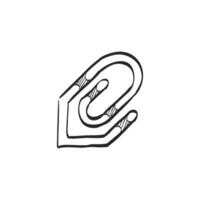 Hand drawn sketch icon attachment file vector