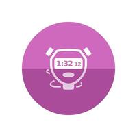 Stopwatch icon in flat color circle style. Speed, time, deadline vector