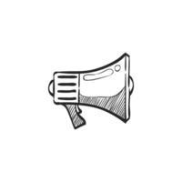 Hand drawn sketch icon megaphone vector