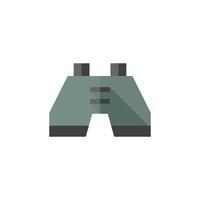 Binocular icon in flat color style. Instrument equipment military distance zoom object lens optical vector