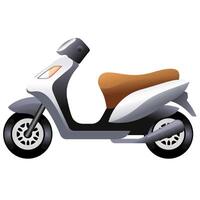 Motorcycle icon in color. Scooter automatic transmission vector