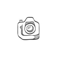 Hand drawn sketch icon camera vector