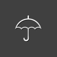 Umbrella icon in metallic grey color style.Valentine love present vector