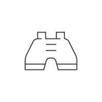 Binocular icon in thin outline style vector