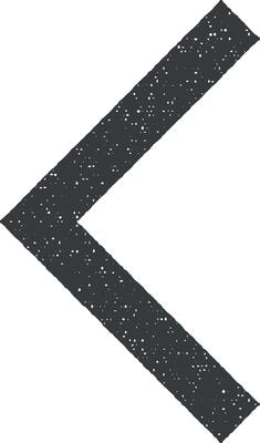Arrow, backward vector icon illustration with stamp effect