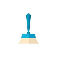 Brush icon in flat color style. Broom sanitary dust cleaning room vector