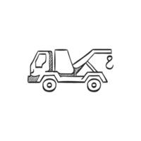 Hand drawn sketch icon tow vector