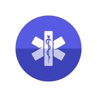 Medical symbol icon in flat color circle style. vector