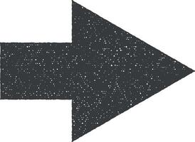 Arrow vector icon illustration with stamp effect