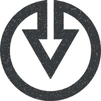 Arrow vector icon illustration with stamp effect