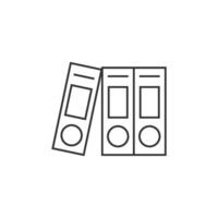 Office folder icon in thin outline style vector