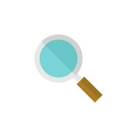 Magnifier icon in flat color style. Zoom explore find locate vector