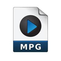 Video file format icon in color. Computer data movie vector