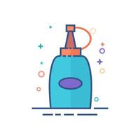 Ketchup bottle icon flat color style vector illustration